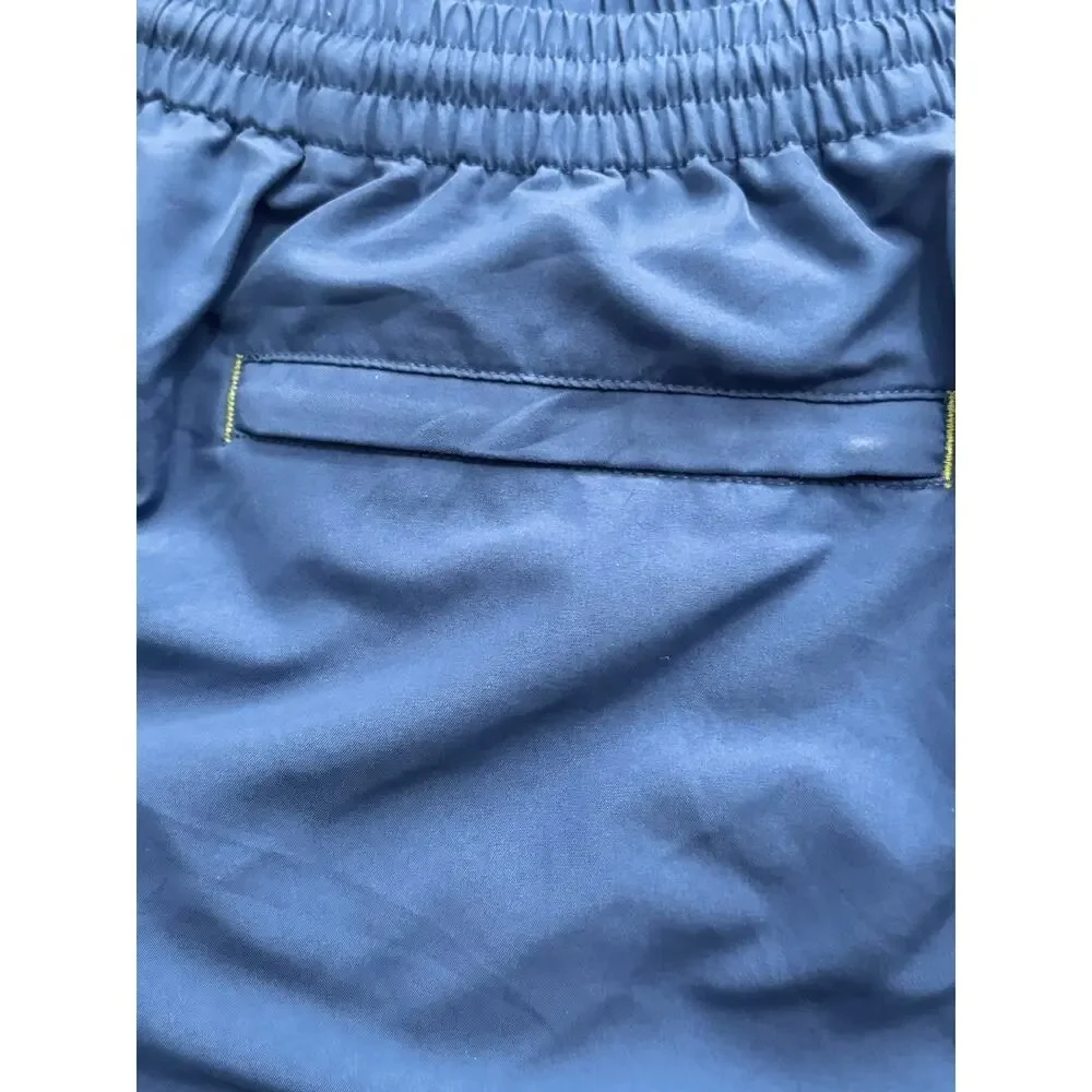 Orvis Mens Blue Swim Trunks Shorts L Mesh Lined Elastic Waist Quick Dry